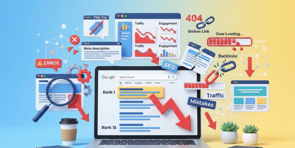 10 SEO Mistakes That Hurt Your Google Ranking | Just Web Infotech